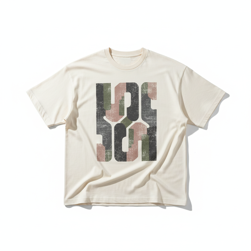 Oversized Graphic Tee — Vintage Cream