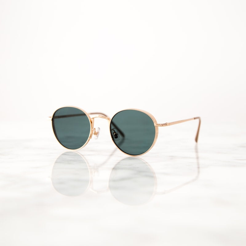 Aviator Sunglasses Matte Black Gold