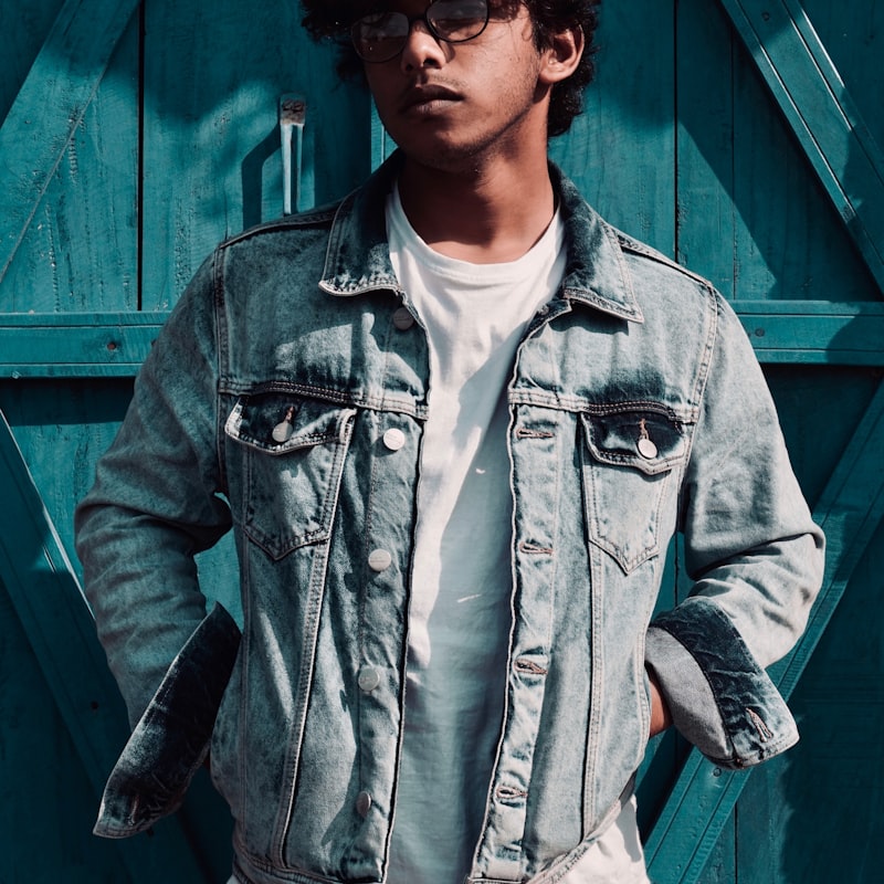 Relaxed Fit Denim Jacket Washed Blue