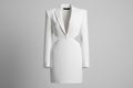 Cut-Out Blazer Dress — White