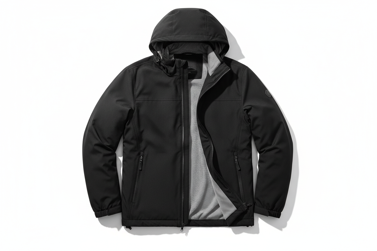 Technical Windbreaker Jacket — Black